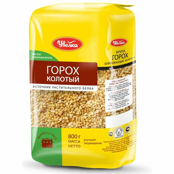 Горох Увелка колотый 800 г