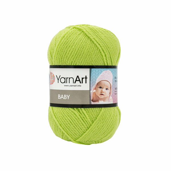 Пряжа YarnArt 'Baby' 50гр 150м (100% акрил)(13854 яр.салат),мот