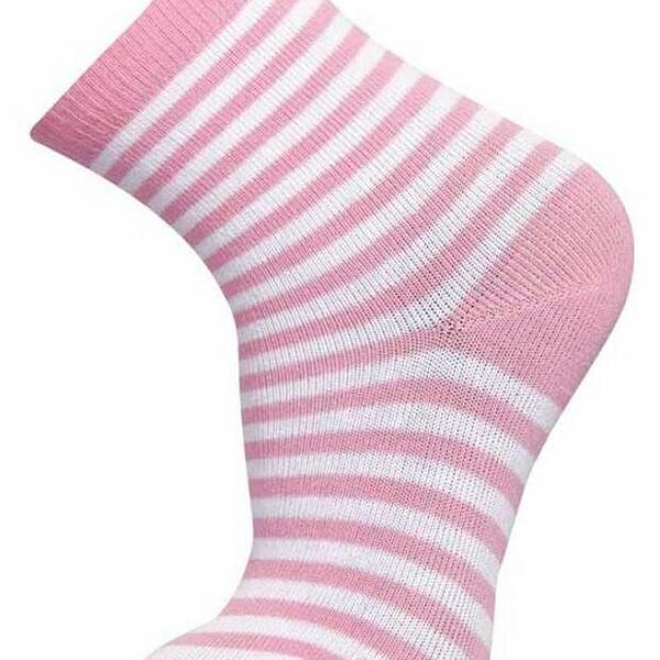 Носки детские АШАН Красная птица розовые в полосочку, р.10/12