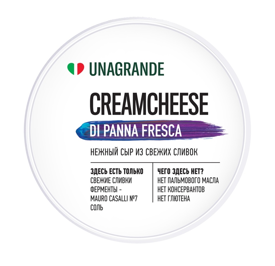 

Сыр из свежих сливок Unagrande Creamcheese 70%, 200 г