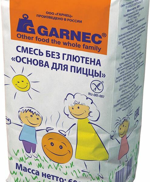 Сухая смесь Гарнец Основа для пиццы без глютена