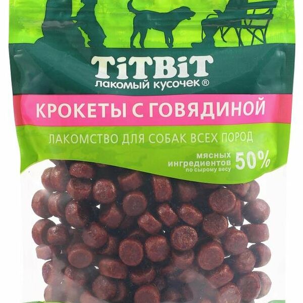 Лакомство для собак TITBIT крокеты с говядиной