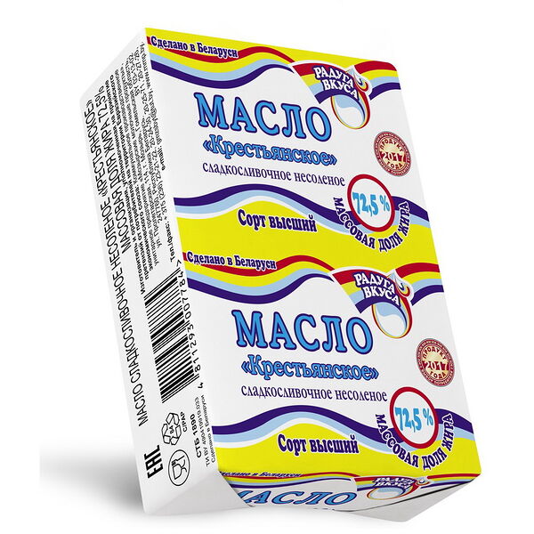 Масло сладкосливочное несоленое 72,5% 