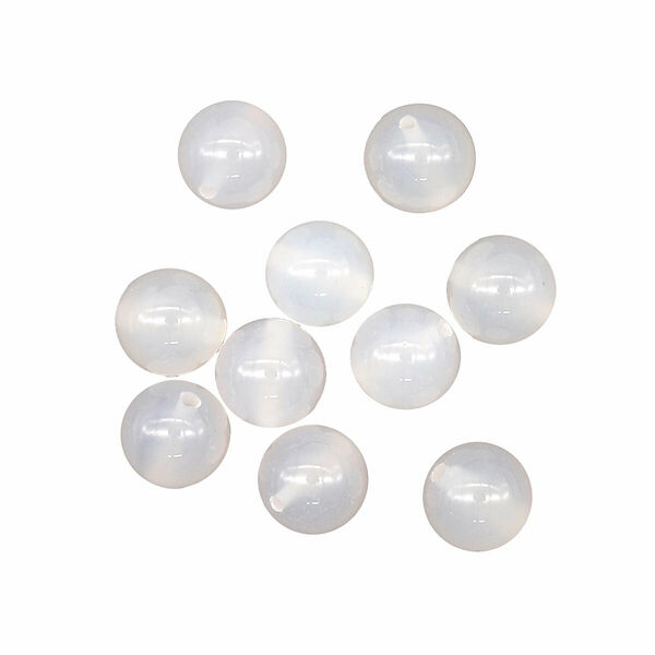 4AR341 Бусины Белый агат 10мм, 10шт/упак, Astra&Craft