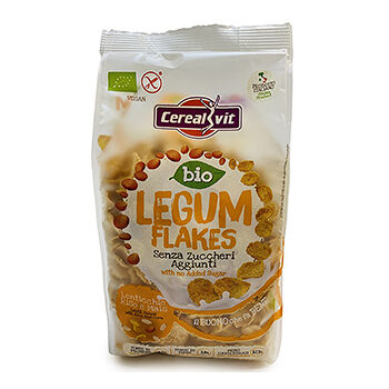 Хлопья Cerealvit хрустящие бобовые кукурузно-рисовые с чечевицей (без глютена, без сахара) Био