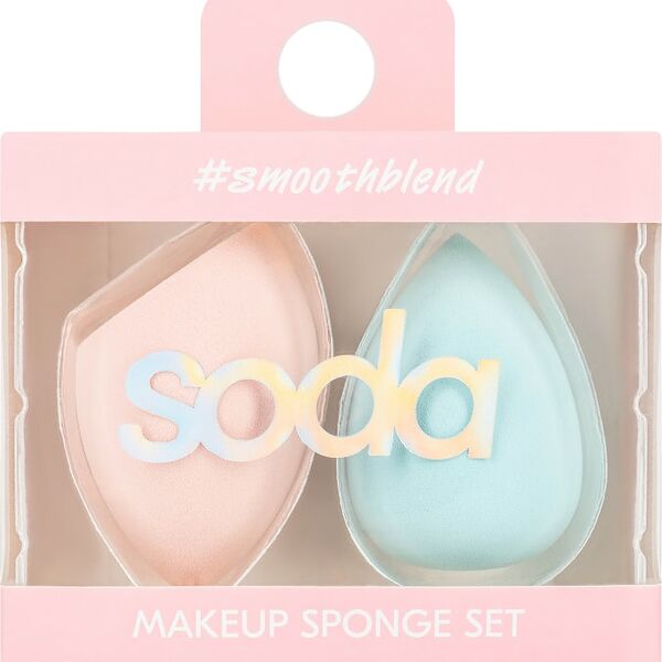 Набор спонжей Soda для нанесения тональной основы 001 smoothblend 2шт
