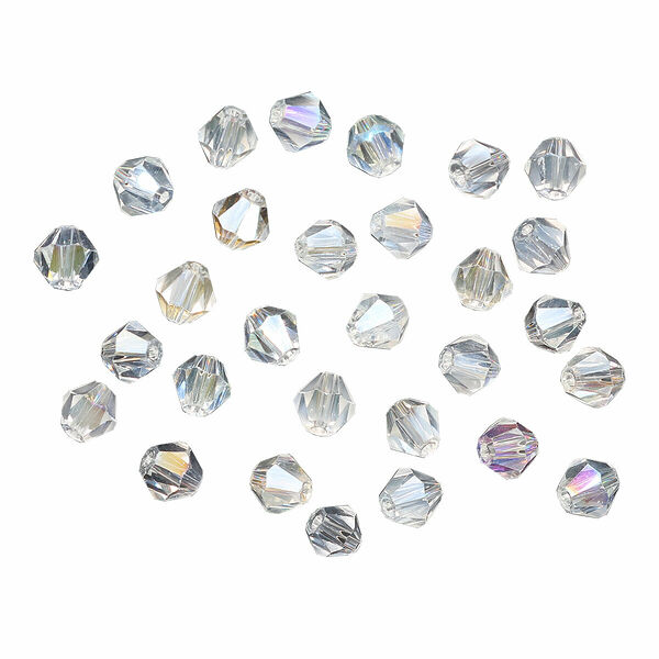 Бусины стеклянные, 6*6мм, Z-439, 30шт/уп(849 прозрачный АВ)