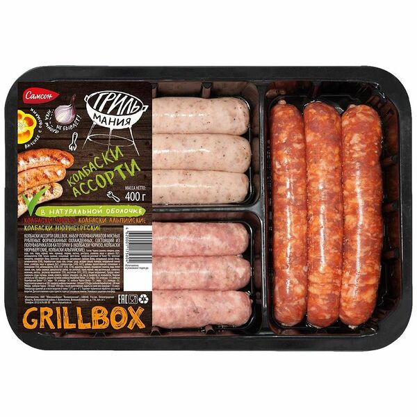 Ассорти колбасок Самсон Grillbox 400г