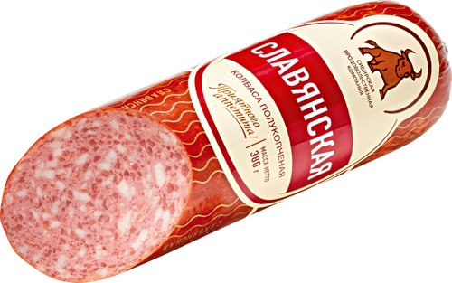 

Колбаса полукопченая Сибирская продовольственная компания Славянская 380 г