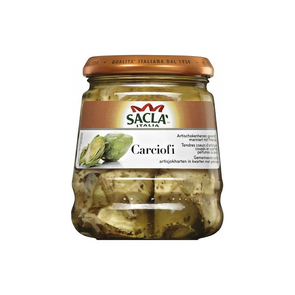 Резанные артишоки в масле ст/б 285г Sacla