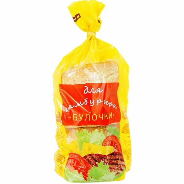 Булочки для гамбургера Покровский хлеб высший сорт, 4 шт.