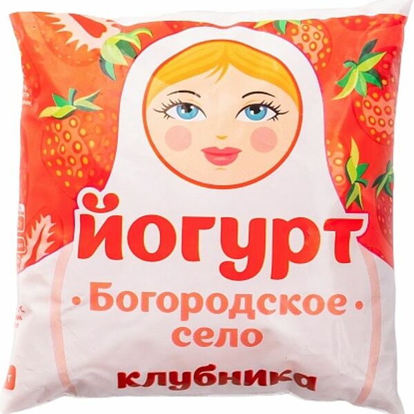 Йогурт Богородское село Клубника 2.5% 500г