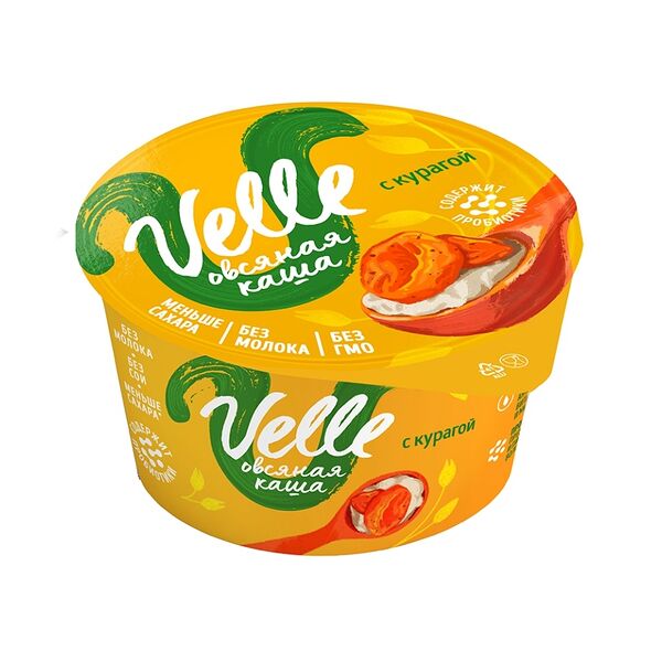 Продукт овсяный Velle каша с курагой, ферментированный