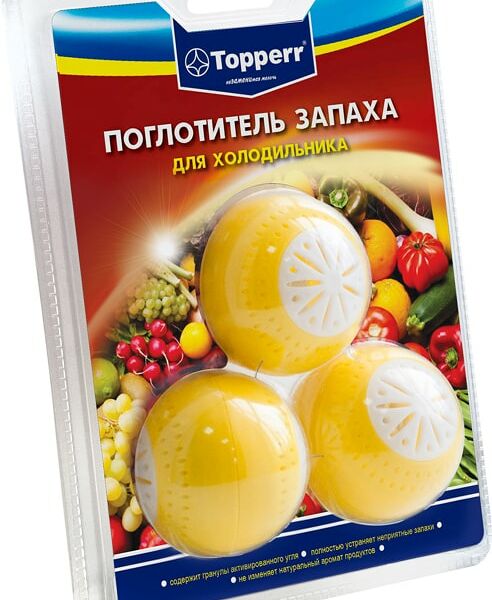 Поглотитель запаха Topperr для холодильника 3шт