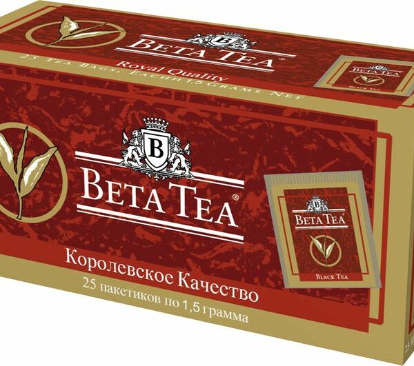 Чай Beta tea Королевское качество черный байховый мелколистовой 25x1.5г
