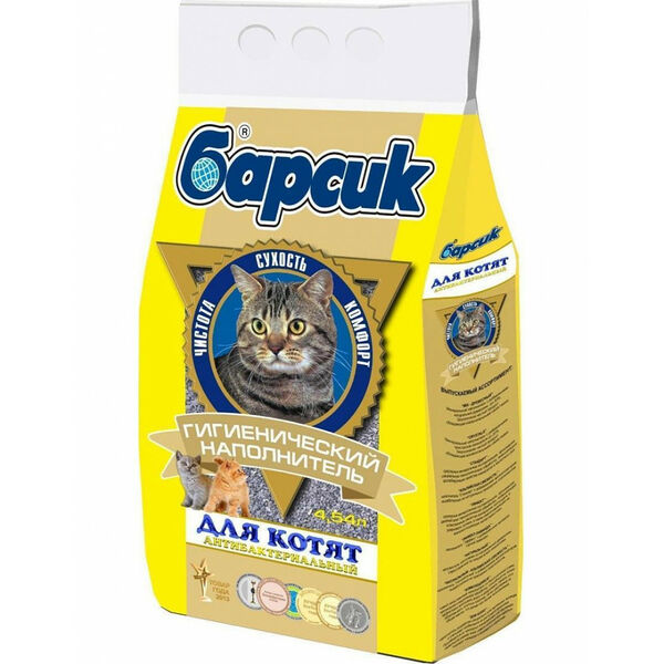Наполнитель Барсик впитывающий для котят 4,54 л