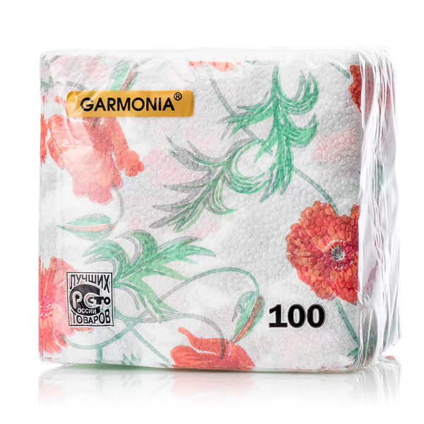 Бумажные салфетки Garmonia Гармония цвета 24*24 см 100 шт.