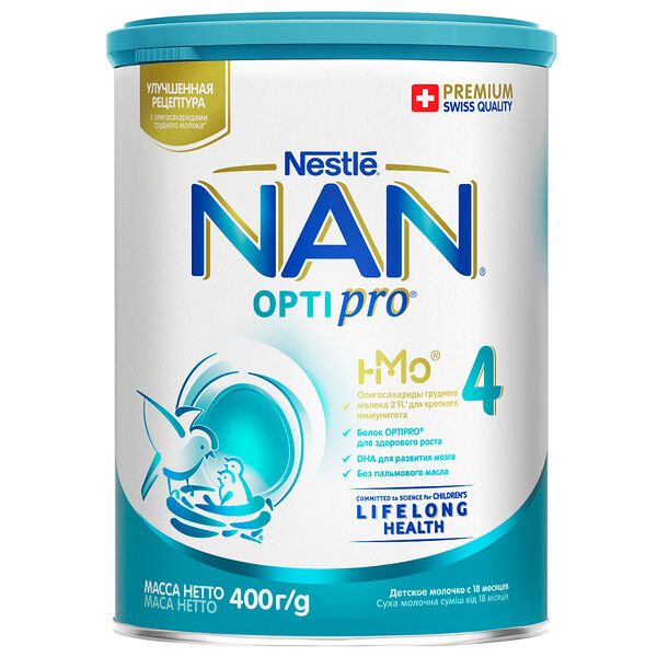 Nan Optipro N4 молочная смесь 400г