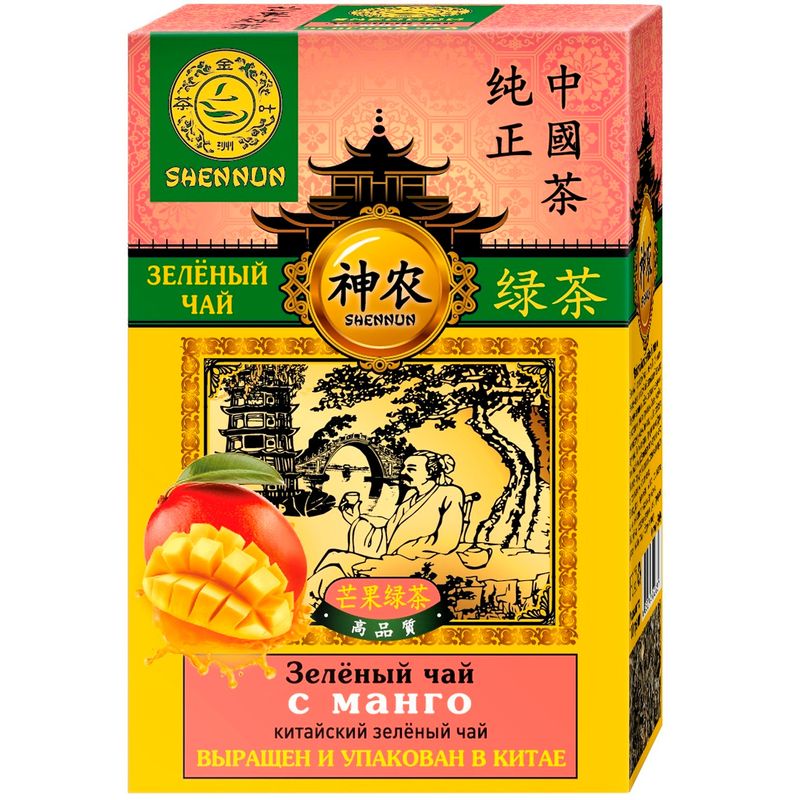 

Чай зеленый с манго ТМ Shennun (Шеннун) 100 г