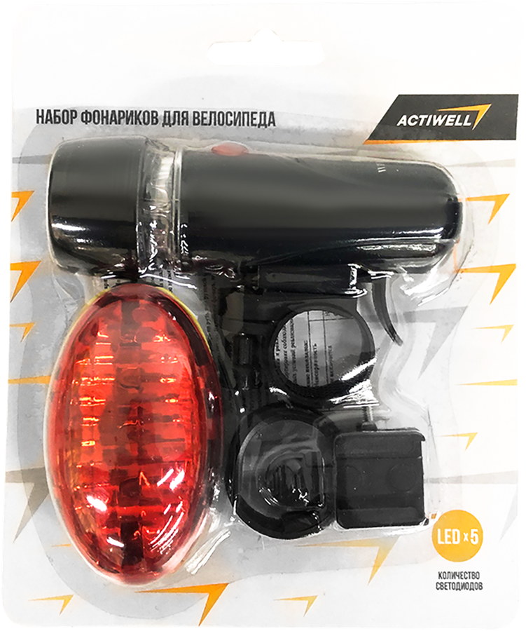 

Набор фонариков для велосипеда ACTIWELL, Арт. BIK-15
