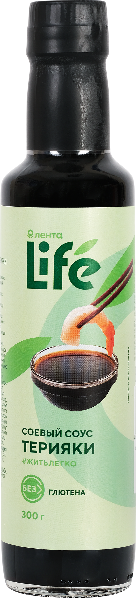 

Соус соевый ЛЕНТА LIFE Терияки, безглютеновый, 300г
