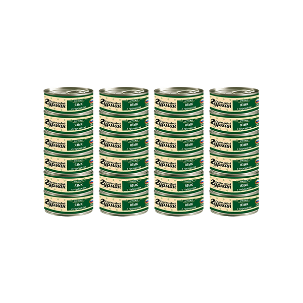 Корм для собак СЧАСТЛИВЫЙ ГУРМАН Мясное ассорти с языком и горошком конс.100г (упаковка - 24 шт)