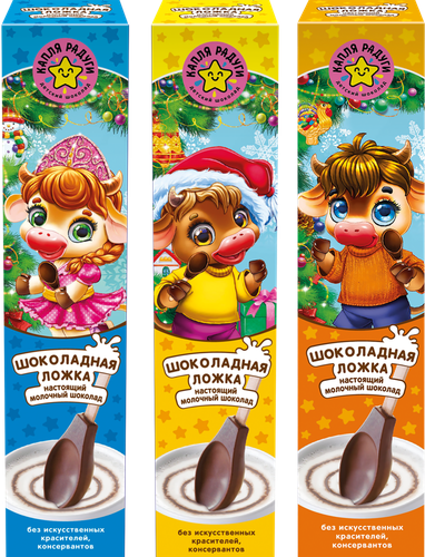 

Шоколад молочный Капля радуги Шоколадная ложка 25 г дизайн упаковки в ассортименте