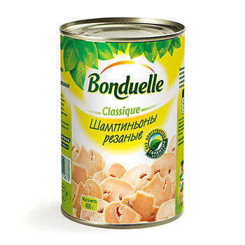 Шампиньоны консервированные Bonduelle, резаные, 400 г