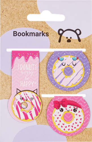 

Закладки магнитные для книг Meshu Donuts 7.5х11.5 см, 3 шт