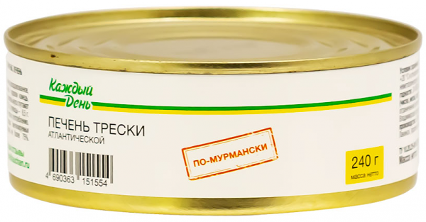 Печень трески Каждый День атлантической по-мурмански