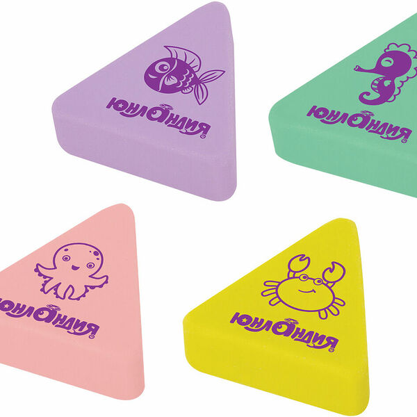 Ластик Юнландия Морские обитатели 27х27х9мм