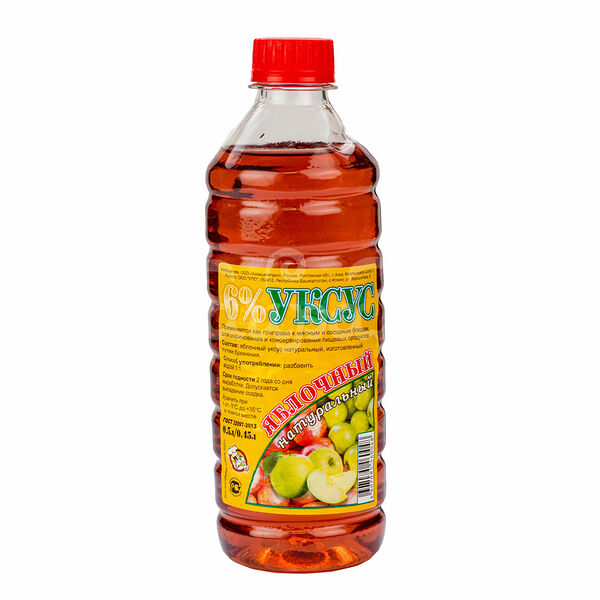 Уксус яблочный 6% 0.47л Натуральный Иглинский пэт