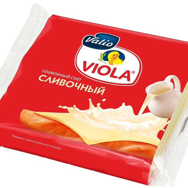 Сыр VIOLA плавленый Сливочный в ломтиках