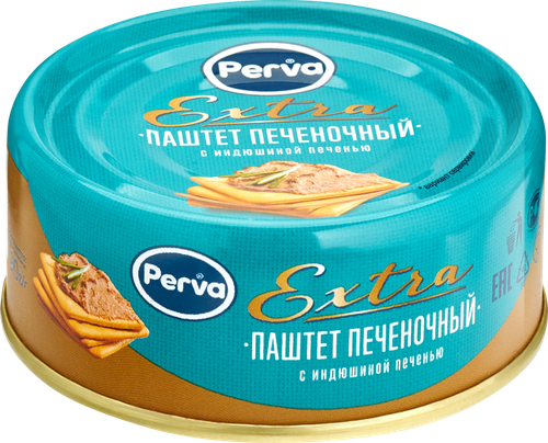 

Паштет Perva Extra печёночный с индюшиной печенью 90 г