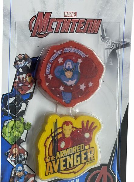 Набор ластиков Герои Marvel 2шт в ассортименте