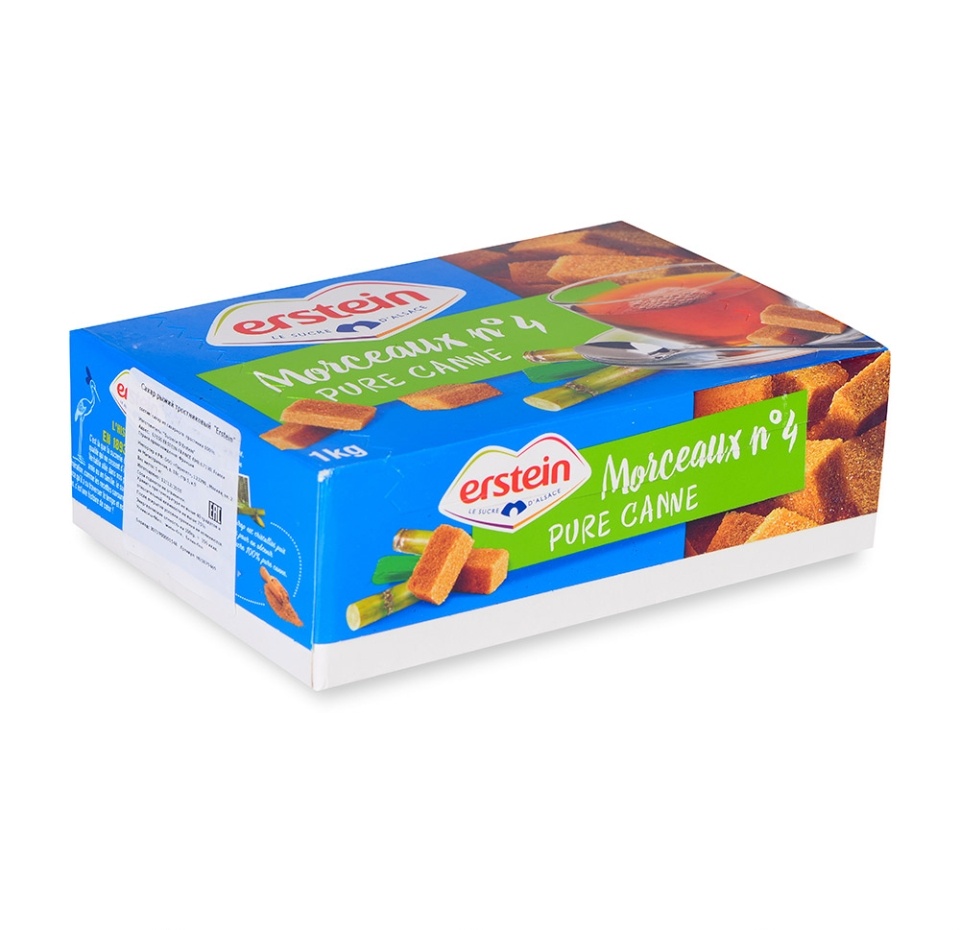 

Сахар рыжий Erstein тростниковый кусковой 1 кг