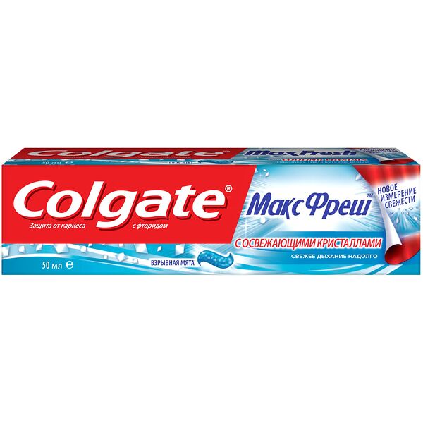 Паста зубная COLGATE Max Fresh Cool Mint/ взрывная мята, 50 мл имп. OOO 