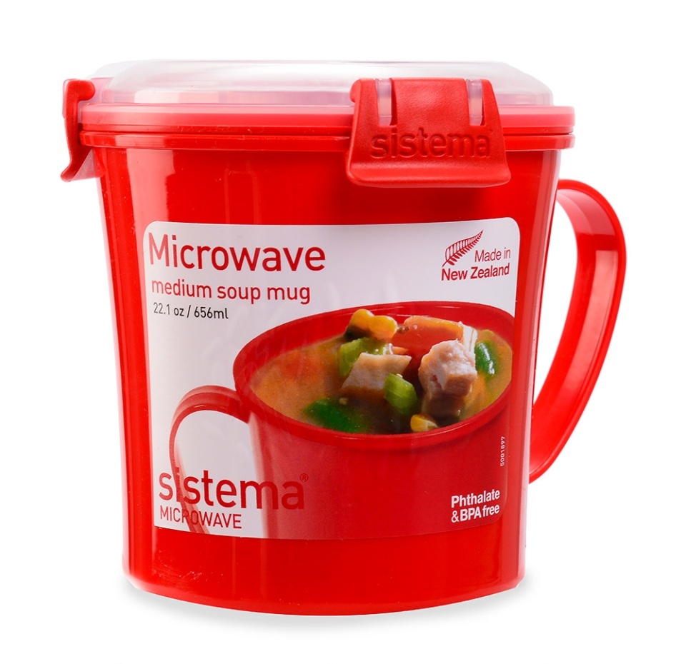 

Кружка суповая MICROWAVE, Sistema, 656 мл
