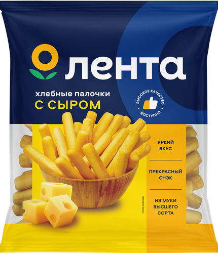 

Палочки хлебные ЛЕНТА с сыром