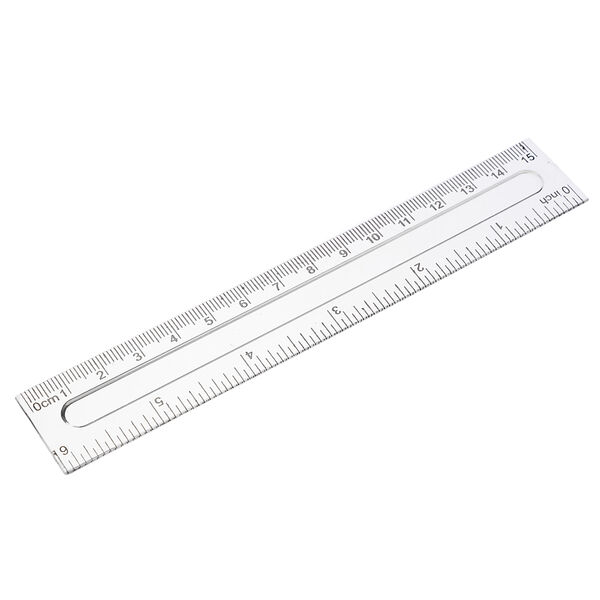 Линейка пластиковая 15 см прозрачная