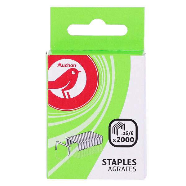 Скобы АШАН Красная птица 26/6 металлические