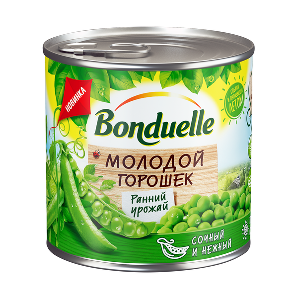 Горошек молодой зеленый ТМ Bonduelle (Бондюэль), 400 г