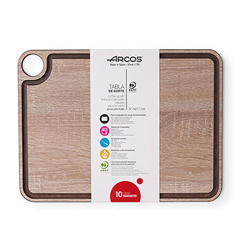 Доска разделочная Arcos с желобом, бежевая 37,7х27,7 см, Испания