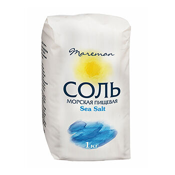 Соль морская Mareman помол №1 средняя 1кг