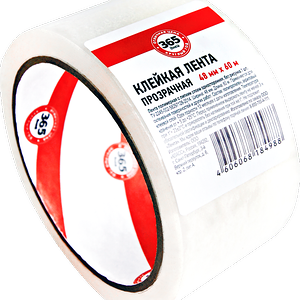 Клейкая лента 365 ДНЕЙ прозрачная 48 мм, 60 м