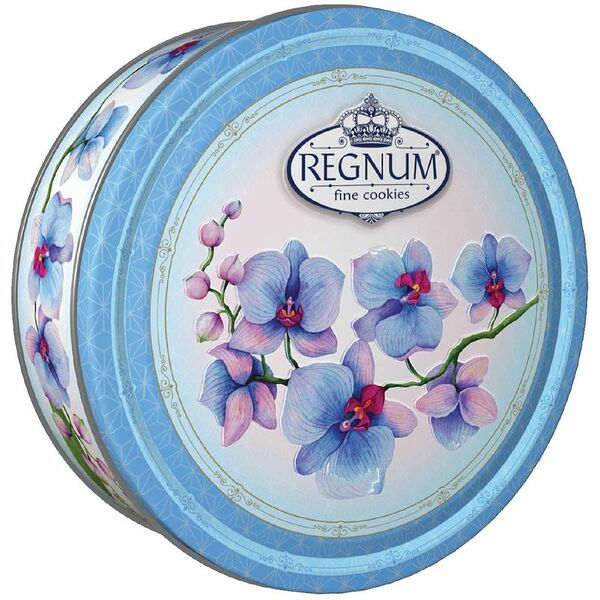 Печенье Regnum Орхидеи сдобное ассорти сахарная обсыпка-клубника-кокосовая стружка, в ассортименте