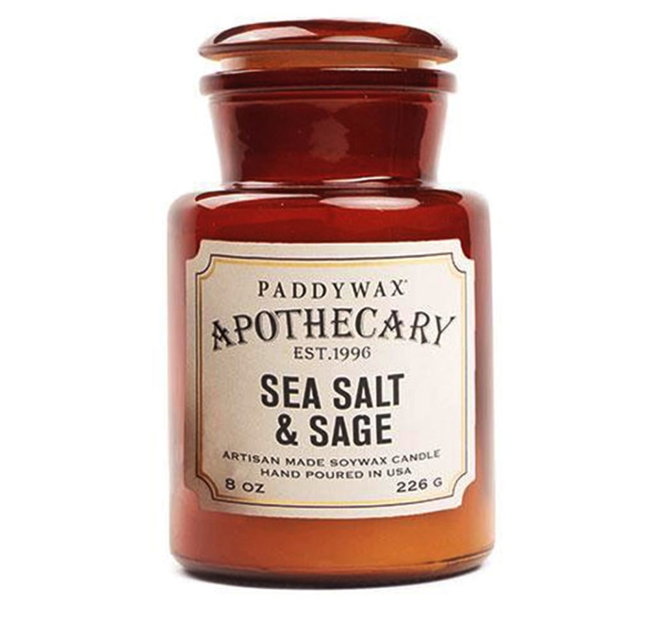 

Свеча восковая PaddyWax Apothecary Glass Jar Candle ароматизированная Морская соль + Шалфей 226 г