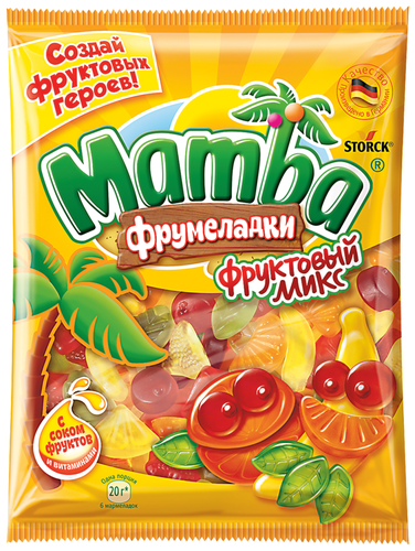 

Мармелад жевательный Mamba Фрумеладки Фруктовый микс 140 г