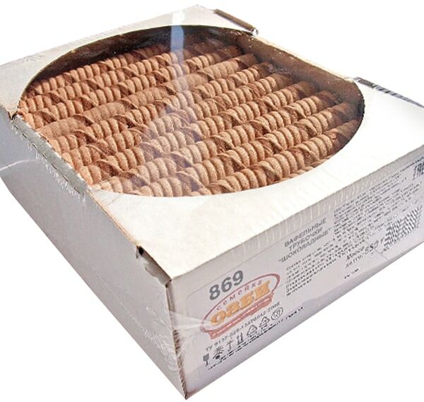 Трубочки вафельные Семейка Озби Шоколадные 650г