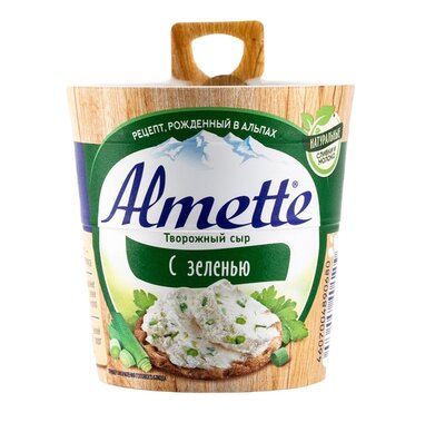 Сыр творожный Almette с зеленью 60%